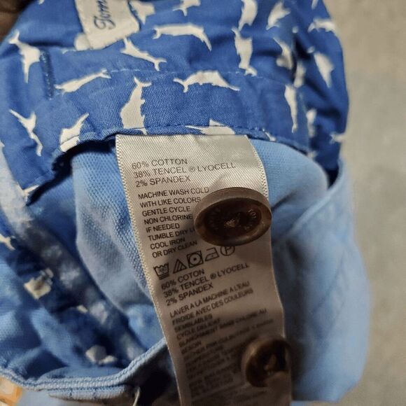 Tommy Bahama Shorts Mens 38 Blue Cargo Regular Fit Flat Front Embroidered Logo - Picture 7 of 10